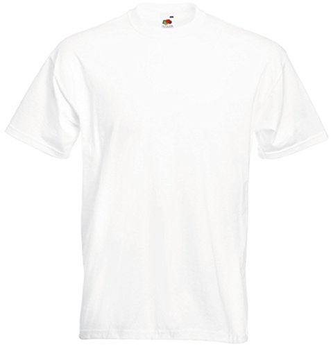 Fruit of the Loom Premium Tee Single, Camiseta manga corta para Hombre, Blanco (Bianco 2), X-Large