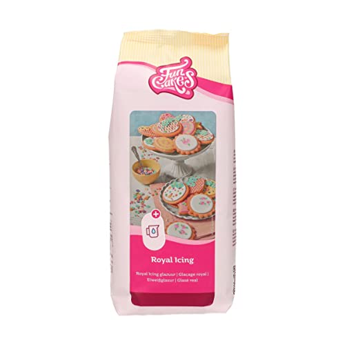 FunCakes Preparado para Royal Icing (Glasa Real), Fácil de Usar, para la Decoración de Tartas y Galletas, Bonito Glaseado, Solo Añadir Agua, Halal. 900 G. 900 g