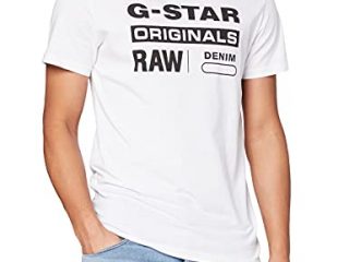 G-STAR RAW Graphic 8 T-Shirt, Weiß (White 336-110), L para Hombre