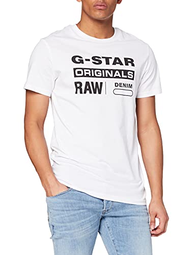 G-STAR RAW Graphic 8 T-Shirt, Weiß (White 336-110), M para Hombre