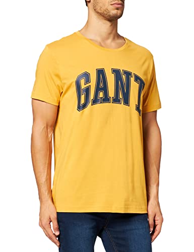 GANT T-Shirt MD. Camiseta de Manga Corta Fall SS, Ivy Gold, M para Hombre