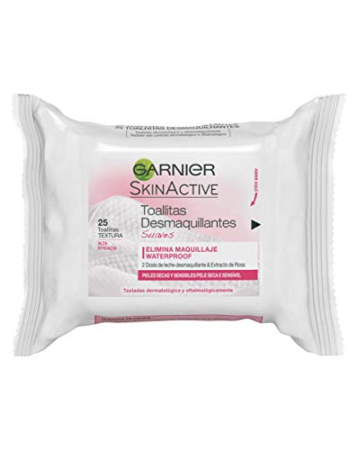 Garnier Skin Active - Toallitas Desmaquillantes Refrescantes para Pieles Normales a Mixtas - 25 Unidad (Paquete de 1)