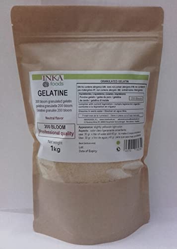 Gelatina granulada grado profesional, sabor neutro - 1kg