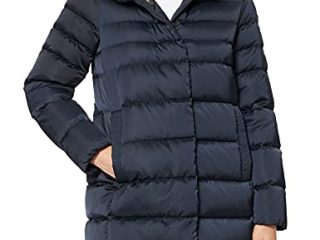 Geox W CHLOO Capa De Pluma Mujer, Azul (Dk Blue), 40