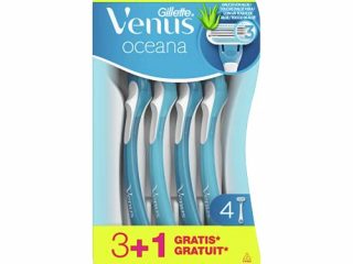 Gillette Venus Oceana Maquinilla de Afeitar Desechables Mujer, Paquete de 4 Cuchillas de Afeitar