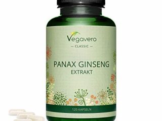 Ginseng Rojo Coreano PURO Vegavero® | LA DOSIS MÁS ALTA: 4800 mg | 20% Ginsenósidos | Sin Aditivos | Estimulante + Impotencia + Concentración + Afrodisíacos | 120 Cápsulas | Vegano