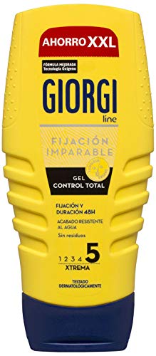 Giorgi Line - Gomina Control Total, Fijación y Duración 48h sin Residuos, Acabado Resistente al Agua, Fijación 5 Xtrema - XXL 250 ml