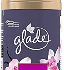 GLADE - Ambientador Vanilla y White Orchid en aerosol, recarga para dosificador automático, fragancia con aceites esenciales