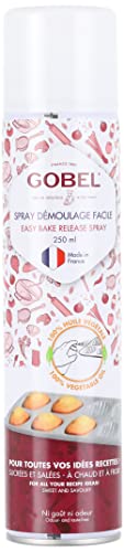 Gobel – Spray desmoldado fácil – Fabricado en Francia a base de 100% aceite vegetal – Reduce la adherencia de los preparativos al soporte de cocción – sin sabores ni olores