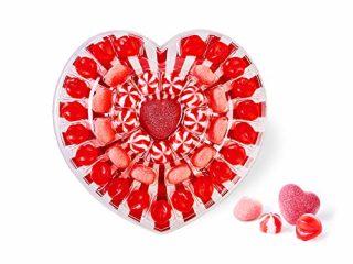 Gommy's Factory LOVE&KISSES (Sin Gluten). Tarta Regalo de Gominolas con Forma de Corazón, 41 Golosinas, 250 g