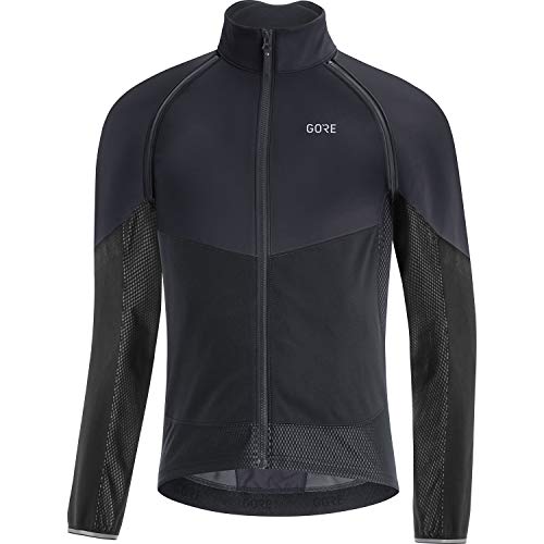 GORE WEAR Chaqueta de ciclismo Phantom para hombre, GORE-TEX INFINIUM, L, Gris oscuro/Negro
