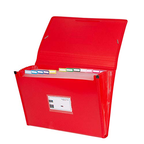 Grafoplás 02963051－Carpeta organizadora, tamaño folio, color rojo