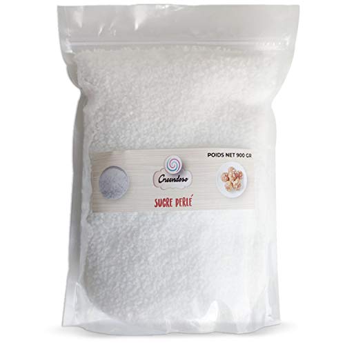 Greendoso-Azúcar Perlado, Grano Medio 900 gr, Idéal por Hornear Gofres, Rollos, Roscón y como Decoración de Dulces