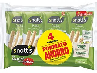 Grefusa Snatt's Palitos con Pipas, 4 x 40g
