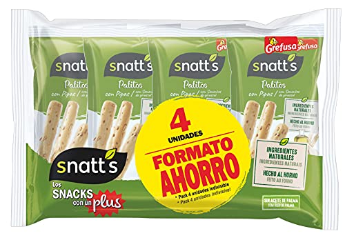 Grefusa Snatt's Palitos con Pipas, 4 x 40g