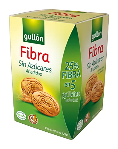Gullón Galleta Fibra Sin Azúcar 2 Bolsas, 450g