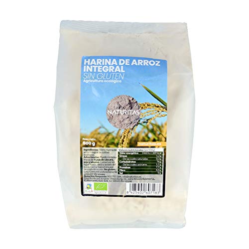 Harina de Arroz Integral Sin Gluten 500 g bio Naturitas | Sin gluten