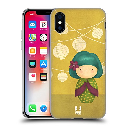 Head Case Designs Miya Muñecas Japonesas Carcasa de Gel de Silicona Compatible con Apple iPhone X/iPhone XS
