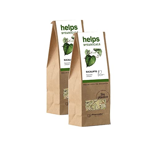 HELPS INFUSIONES - Infusión De Eucalipto En Hojas. Balsámica, Expectorante Y Antiseptica. Bolsa A Granel De 50 Gramos. Pack de 2.