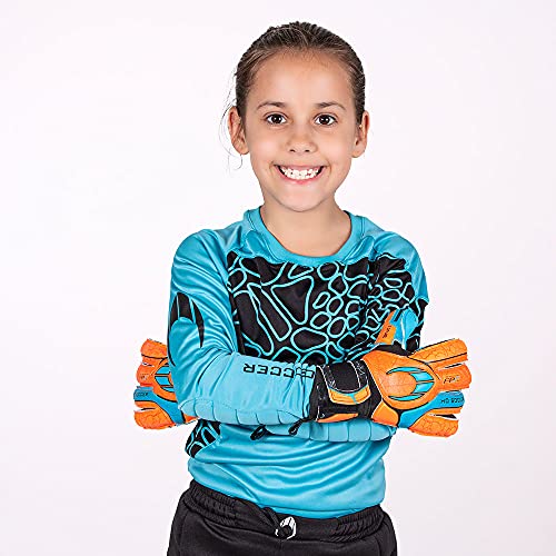 HO Soccer Jersey Furious Camiseta De Portero, Unisex niños, Azul/Negro, 6
