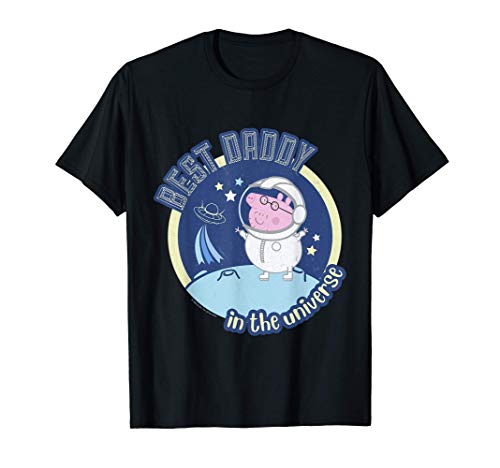 Hombre Daddy Pig Best Daddy in the Universe Camiseta