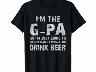 Hombre Para el G-Pa que disfruta del fútbol y la cerveza Camiseta