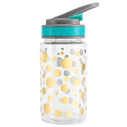 Home Tune Botella de agua de 445 ml, diseño de lunares
