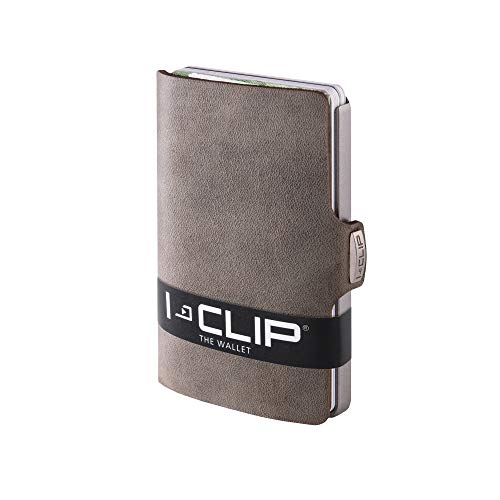 I-CLIP Original Silver Soft Touch Olive, Cartera, Billetera, Monedero