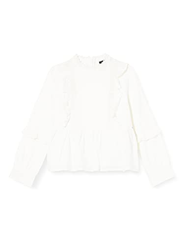 IKKS Blouse cassé broderies Blusas, Blanco Hueso, 10 Años para Niños