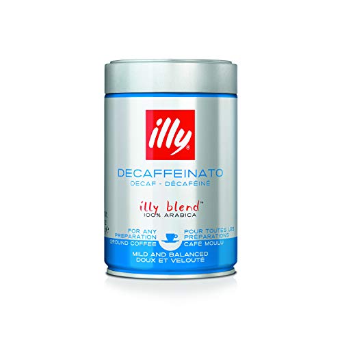 Illycaffè Illy Descafeinado - Café Molido del Tueste, 1 Lata de 250 G