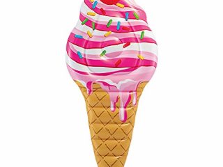 Intex 58762EU - Colchoneta hinchable Cucurucho fresa 107 x 224 cm