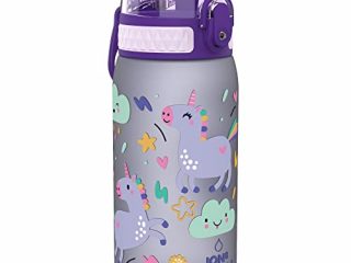 Ion8 Niños Botella Agua, Sin Fugas, Unicornios, 350ml