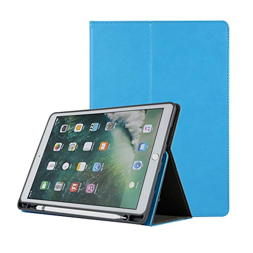 iPad Pro 11 2018 Case,Miya Ultra Ligera Case con Pencil Holder Protectora Plegable Cubierta de Soporte Durable con Auto Sueño/Estela para iPad Pro 11 2018-Azul Claro