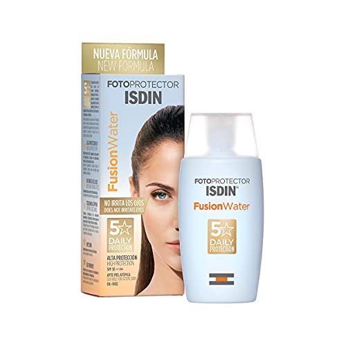 ISDIN Fotoprotector Fusion Water Spf 50, Protector Solar Facial de Fase Acuosa Para Uso Diario, 50ml