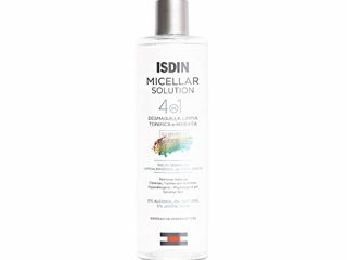 ISDIN Micellar Solution 4 en 1 Agua Micelar, Limpia, Desmaquilla, Hidrata y Tonifica, 400ml