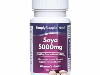 Isoflavonas de soja 5000mg - ¡Bote para 4 meses! - Apto para veganos - 120 Comprimidos - SimplySupplements
