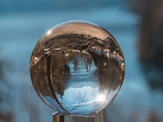 IZSUZEE Bola de Cristal 80mm, K9 Bola de Cristal Transparente, Bola para Fotografia con Base y Caja, Bola de Foto para Decoracion de Oficina Bola de Fotografia Cumpleanos