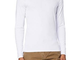 JACK & JONES Basic O-Neck tee L/S Noos Camisa Manga Larga, Blanco (Opt White), L para Hombre