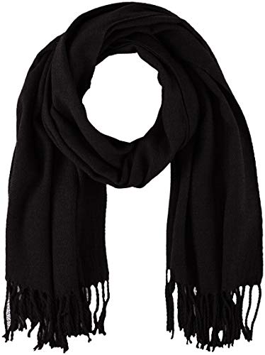 Jack & Jones Jacsolid Woven Scarf Noos Bufanda, Negro (Black Black), Talla Única para Hombre