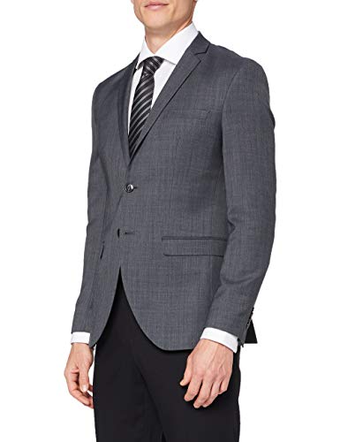 Jack & Jones Jprsolaris Blazer Noos Chaqueta de Traje, Gris (Dark Grey Dark Grey), 48 (Talla del Fabricante: 46) para Hombre