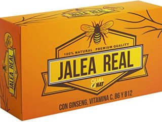 Jalea Real con Ginseng y Vitamina C 20 Ampollas | Vitaminas para el cansancio| Refuerza el organismo| Vitamina B6 y B12| Ayuda a reforzar el sistema inmunitario| QUALNAT