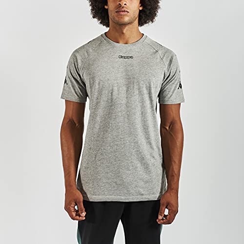 Kappa Klake Camiseta, Hombre, Gris/Negro, L