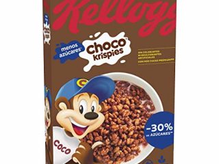 Kellogg's Choco Krispies - Cereales de arroz inflado con cacao, rico en vitaminas y hierro - Paquete 450 g