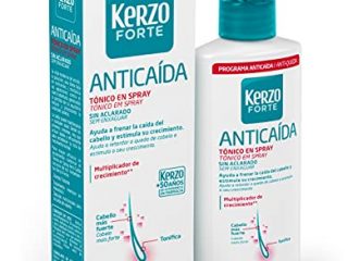 Kerzo Forte - Tónico en Spray Anticída - Sin Aclarado, Multiplicador de Crecimento Cientificamente Demostrado, para Todo Tipo de Cabello, Blanco
