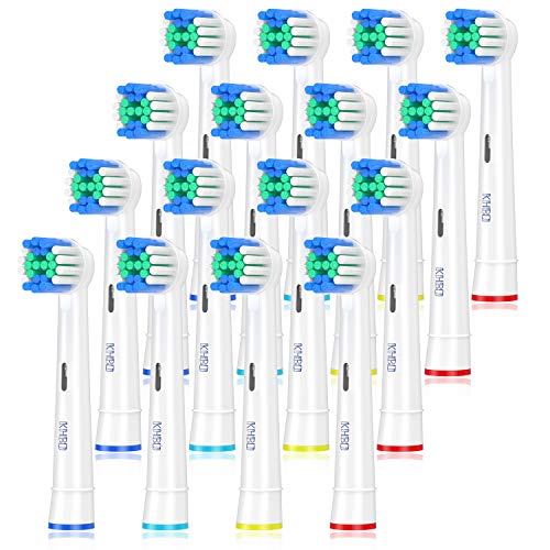 KHBD Recambios Cepillos Compatible con Braun Oral B, Cabezales de Precisión para de Cepillo de Dientes Eléctrico Oral B, Paquete de 16