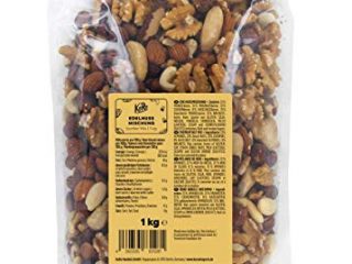 KoRo - mezcla de nueces 1 kg - 100 % natural Nueces preciosas sin sal - mezcla de almendras, nueces de Brasil, anacardos, nueces, avellanas
