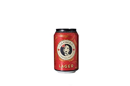 La Virgen Cerveza artesana Lager - pack 24 latas x 330 ml - Total: 7920 ml