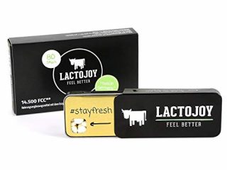 LactoJoy Pastillas de Lactasa 14.500 FCC I Tratamiento de Comprimidos para Intolerancia a la Lactosa I Digestión de la Leche, Queso I Capsulas de Enzimas Digestivas I Vegano I 1 x 80 Caps
