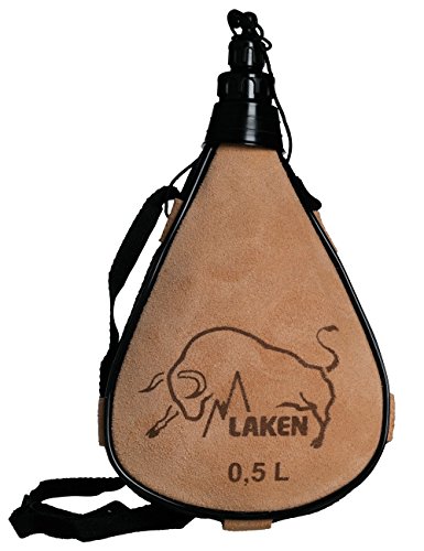 Laken Bolsa de Bota, Cantimplora de Piel con Forma Recta 1L