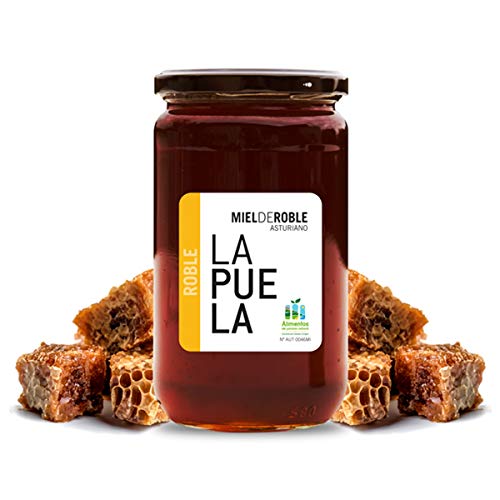 LAPUELA Miel de Roble. Miel de origen natural desde Asturias - Aroma claramente malteado, muy intenso y floral (750 gr)